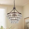 Edvivi Lighting Antique Copper 5-Light Four Tier Crystal Chandelier - Antique Copper