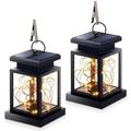 2 Pack Outdoor Solar Lantern Led Solar Lantern Ip44 Waterproof Solar Garden Light Led Solar Lights For Garden Balcony Cafe Bar