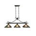 Chloe Lighting Tiffany Style Mission Design 3-light Linear Island Fixture