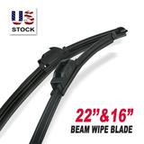 ABLEWIPE 22 16 Windshield Wiper Blades Fit For Pontiac Solstice 2009-2006 Set of 2 for car front Window ModelLW5867