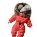 Jumpsuit Warm Baby Jacket Coat Girl Hooded Winter Boy Outerwear Romper Boys Coat&jacket Snow Pants 2t