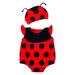 Newborn Baby Boy Girl Clothes Infant Romper Bodysuits Newborn Baby Girls Boys Bodysuit Summer Sleeveless One-piece Cartoon Romper Jumpsuit With Hat Red 18-24 Months