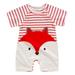 Newborn Baby Boy Girl Clothes Infant Romper Bodysuits Newborn Toddler Baby Girls Boys Bodysuit Summer Short Sleeve One-piece Cartoon Romper Jumpsuit Red 0-3 Months