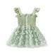 gvdentmGirls Casual Maxi Floral Dress Long Sleeve Holiday Pockets Dresses Easter Dresses For Toddler Girls Green 2-3 Years