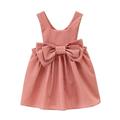 ZHAGHMIN Fashion Dress for Teenage Girl Kids Toddler Baby Girls Sleeveless Solid Bowknot Suspender Skirt Princess Dress Outfit Clothes Girls Leotard Dress 2T Dress Baby Girls Birthday Dress Posh Fas