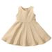 Dresses For Girls Kids Baby Summer Dresses Strip Vest Dress Solid Color Casual Wear Princess Dress Prom Dress Skirt