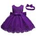 Toddler Baby Girl Dress Sleeveless A Line Short Dress Casual Print Purple 110