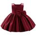 Summer Dresses For Girls Flower Bowknot Tutu For Kids Baby Wedding Bridesmaid Birthday Party Pageant Formal Toddler First Baptism Christening Gown Sun Dress