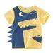 ZHAGHMIN Toddler Baby Spring Summer Clothes Set Toddler Kids Baby Boys Girls Cartoon Dinosaur Short Sleeve Crewneck T Shirts Tops Tee Clothes for Children Boys Long Sleeve Short Shirt for Kids Boys