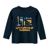 ZHAGHMIN Boys Tank Top Toddler Kids Baby Boys Girls Letter Print Long Sleeve Crewneck T Shirt Tops Tee Clothes for Children Toddler Undershirts Multi Pack Mens T Shirts Top for Boys T Shirt
