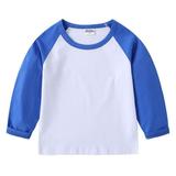 ZHAGHMIN Toddler Boy Clothes 4T New Children S T Shirt Round Neck Cartoon Long Sleeved Top Bottom Shirt Male Girl Baby Cotton T Shirt Boys Cotton Cool Pack Tops Kids Toddler Undershirts Toddler Boys