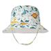 Tisoloow Baby Sun Hat UPF 50+ Sun Protection Cute Baby hats Wide Brim Summer Beach hat Toddler Sun Hats for Boys Girls Dinosaur 0-6 Months