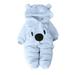 Clothes Girl Boy Bear Velvet Hooded Romper Jumpsuit Solid Baby Cartoon Girls Outfits&Set Gift for A Baby Girl Dress Set Baby Girl