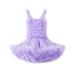 Flower Girl Dress Short Sleeve Casual Dress Casual Print Purple Xs