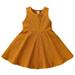 Dresses For Girls Kids Baby Summer Dresses Strip Vest Dress Solid Color Casual Wear Princess Dress Prom Dress Skirt