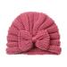 Toddler Baby Boys Girls Knitted Cap Beaniess Solid Cotton Bowknot Elastics Turban Hat Boy Toddler Stocking Hat