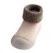 Warm Knit Baby Slipper Rubber Stocking Boys Sole Girls Solid Socks Toddler Shoes Kids Soft Baby Care Toddler Slippers Baby Boy House Slippers