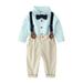 Bowtie Gentleman 2PCS Tops Toddler Set Suspender Baby Pants T-Shirt Boys Kids Boys Outfits&Set Kids Clothes