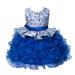 Summer Dresses Girls And Toddlers Sleeveless Mini Dress Floral Print Dark Blue Xxl