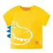 ZHAGHMIN Boys Tshirts Size 10-12 Toddler Kids Baby Boys Girls Cartoon Dinosaur Short Sleeve Crewneck T Shirts Tops Tee Clothes for Children Dark Mark Top Boys Cut Off Shirt Boys Shirt Size 5 Size Me