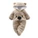 Clothes Girl Boy Bear Velvet Hooded Romper Jumpsuit Solid Baby Cartoon Girls Outfits&Set Gift for A Baby Girl Dress Set Baby Girl