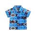 Western Toddler Baby Boy Summer Button Down Shirt Geometric/ Cow Printed Short Sleeve Shirt Infant Cowboy Clothes