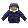 Kids Child Toddler Baby Boys Girls Solid Winter Hooded Coat Jacket Thick Warm Outerwear Clothes Outfits Boys Hooded Jacket Winter Jacket Boys Size 4 Youth Jacket Boys down for Kids Toddler Boys