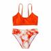 JURANMO Baby Girls Two Pieces Swimwear Casual Sleeveless Surfing One-piece Swimsuit Cartoon Print Bathing Suit Graphic Surfing Swimwear