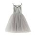 Girl s Summer Dresses Sleeveless A Line Short Dress Casual Print Grey 100