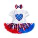 ZHAGHMIN Baby Girl Easter Dress 0-3 Months Babies Outfit Baby Girl Romper Star Tutu Skirtsequin Headband Warmers Independence Day Girl Summer Clothes Set Roses And Dress Princess Style Dress Long Sl