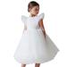 gvdentmFlower Girl Dress Girls One Size and Toddler Embroidered Sleeveless Dress White 3-4 Years