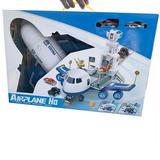 Alextreme Transport Cargo Airplane Toy with LED Musical Plane Toy with Vehicle Car Toy Construction Toy Birthday Gift for Kid(Police Car)