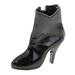 1/6th Fashion Women Black Ankle Boots Shoes for 12 Action Figure Clothes Accessories Black 2