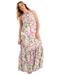 Plus Size Women's Cutout Neckline Maxi Dress by June+Vie in Multi Ikat Floral (Size 22/24)