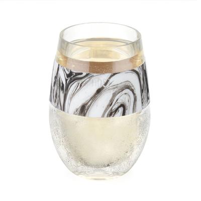 Wine Freeze Cooling Cup In Black Swirl Single By Host by HOST in Black