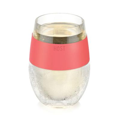 Wine Freeze Cooling Cup In Coral (1 Pack) By by HOST in Pink