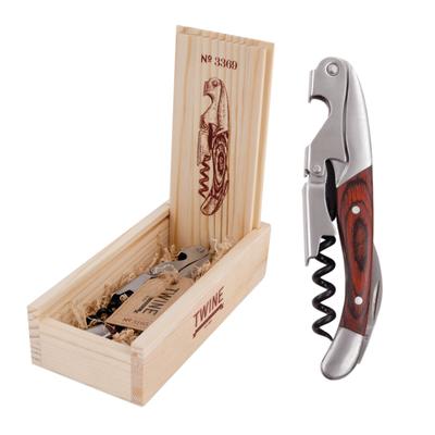 Wooden Double Hinged Corkscrew by Twine in Wood