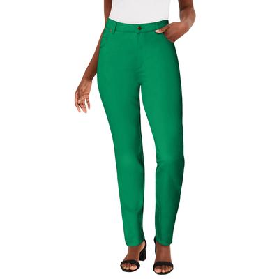 Plus Size Women's Classic Cotton Denim Straight-Leg Jean by Jessica London in Kelly Green (Size 28) 100% Cotton