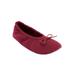 Wide Width Women's The Ana Ballerina Slipper by Comfortview in Deep Claret (Size XXL W)