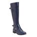 Wide Width Women's The Whitley Wide Calf Boot by Comfortview in Navy (Size 8 1/2 W)