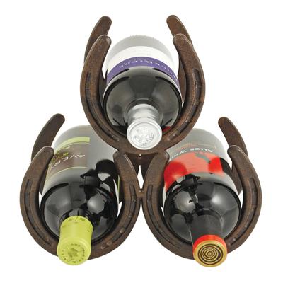 Horseshoe 3 Bottle Metal Wine Rack by Foster & Rye...