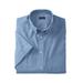 Men's Big & Tall KS Signature Wrinkle Free Short-Sleeve Oxford Dress Shirt by KS Signature in Royal Blue (Size 20)