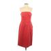J.Crew Casual Dress - Sheath: Red Print Dresses - Women's Size 8
