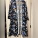 Lularoe Other | Lularoe Sarah Blue Abstract Floral Design Large | Color: Blue/White | Size: L