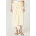 Anthropologie Dresses | New Anthropologie Significant Other Draped Yellow Midi Skirt Size 2 | Color: Tan/Yellow | Size: 2