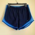 Nike Shorts | Nike Dri Fit Elastic Waist Draw String Lined Shorts Women’s Size L Brief Lined | Color: Blue | Size: L