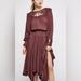 Free People Dresses | Free People Camille Macrame Asymmetric Handkerchief Maxi Dress | Color: Purple | Size: S