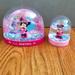 Disney Accents | 2 Mini Disney Minnie Mouse Easter Pink Waterballs Snow Globes | Color: Pink | Size: Os