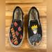 Vans Shoes | Custom Hand Painted Naruto Akasuki Themed Vans Slip-On Shoes Men 7 Women 8.5 | Color: Black/Orange | Size: 7