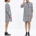 Madewell Dresses | Madewell Plaid Shirt Dress | Color: Black/White | Size: M